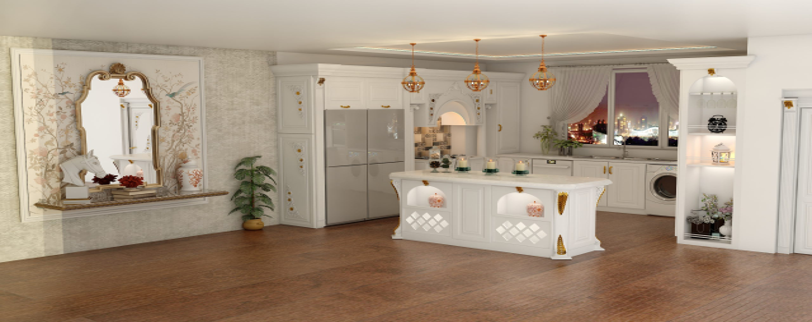 کابینت سازی پیشرفته آشپزخانه با صفحه فشرده چوبی وکامپوزیتی